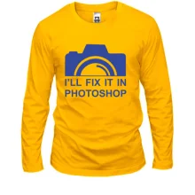 Мужской лонгслив с фотокамерой "i`ll fix it in photoshop"